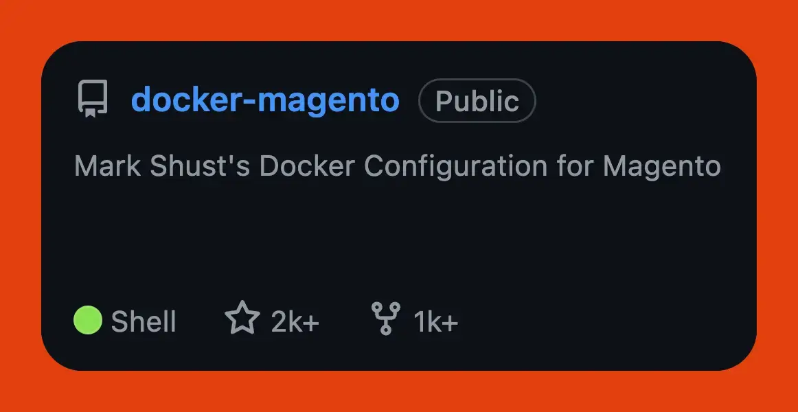 GitHub stars for docker-magento