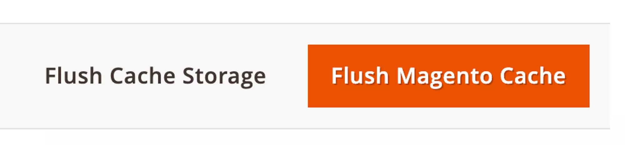 Magento cache buttons