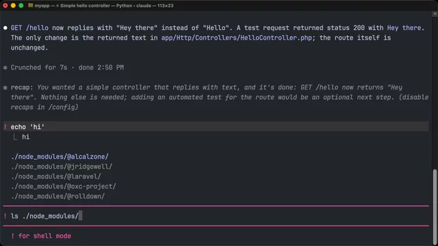 Run shell commands directly