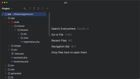 Organize module templates and theme templates in Magento