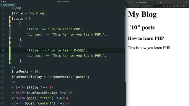 Create a nested or multidimensional array