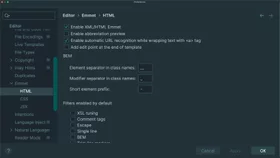 Use Emmet abbreviations in PhpStorm
