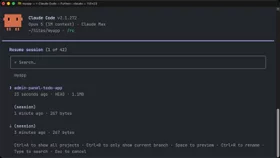 Resume or continue a coding session in Claude Code