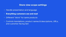 Key settings by scope level in Magento