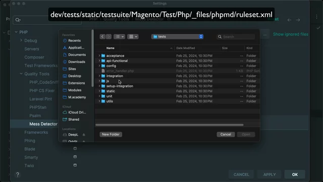 Configure PHPMD for Magento