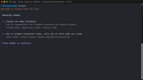 Running Claude Code for the first time