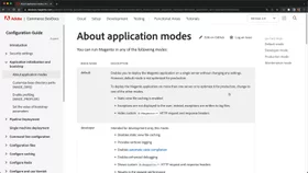 Available application modes in Magento