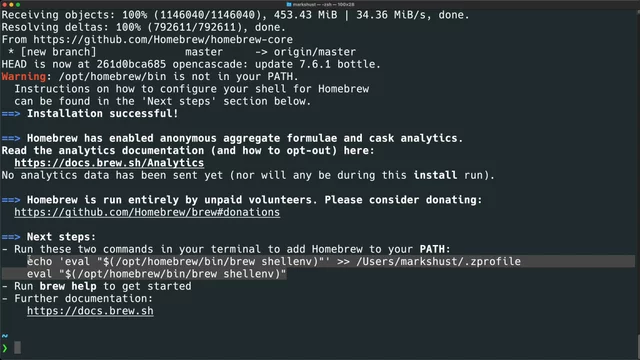 Install PHP with Homebrew