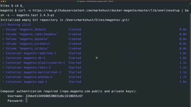 Set up Magento with the automated onelinesetup script