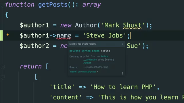 Understand scope in PHP classes