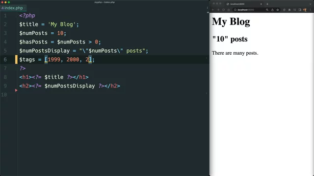 Create a list using an array