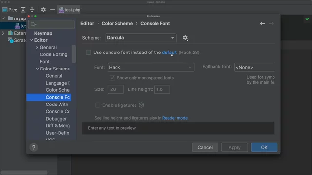 Set up a custom font and theme