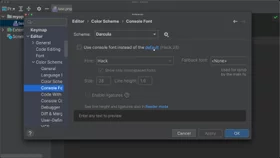 Set up a custom font and theme in PhpStorm