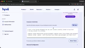 Configure Composer authentication credentials for Hyvä
