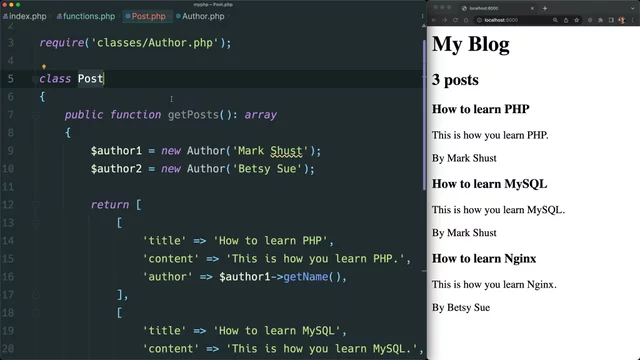 Refactor functions into classes
