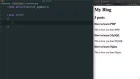 Create and instantiate a class in PHP