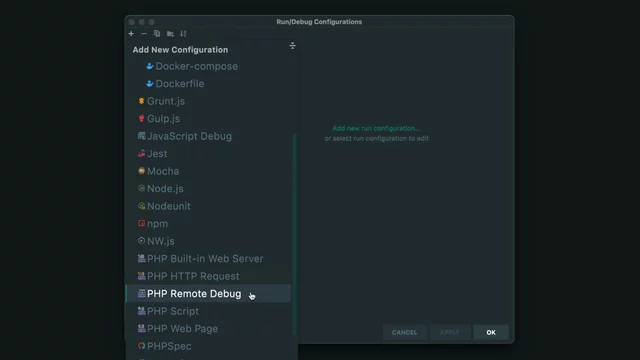 Configure PhpStorm for Xdebug connections