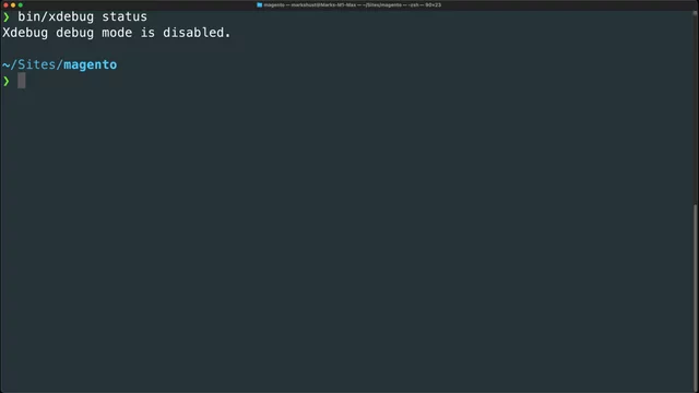Enable, disable, and check the status of Xdebug