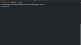 Run a container in Docker