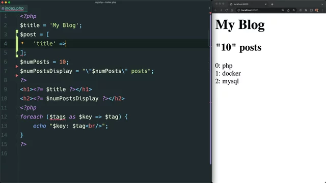 Create a key-value store within an array