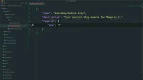 Create a composer.json file for a module in Magento