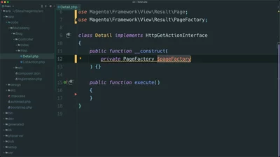 Create an object with a factory using dependency injection