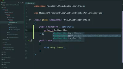 Redirect a controller action using a factory