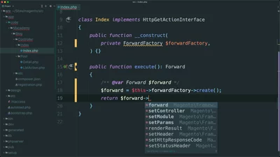 Forward a request using a Factory object
