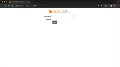 Connect to the RabbitMQ web interface