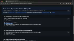 Push the module to GitHub from Magento