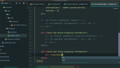 Override a UI component template with static path mapping
