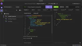 Perform a GraphQL mutation to create data in Magento