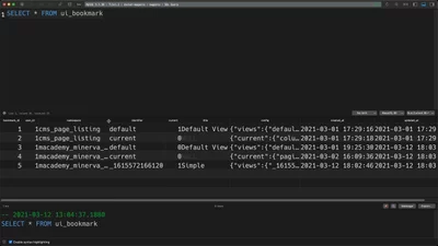 Add bookmarks to an admin grid and diagnose caching issues