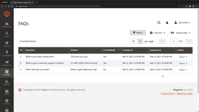 Add filters to an admin grid