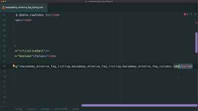 Set up the UI for admin grid inline editing