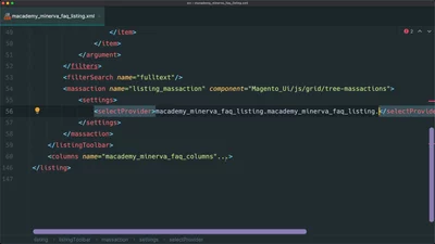 Set up the UI for admin grid mass action deletion