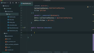 Handle an admin grid mass action deletion submission