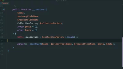 Create a UI component data provider class in PHP for Magento