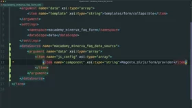 Define a UI component data provider using dataSource in Magento
