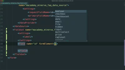 Render a fieldset and text form inputs