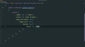 Create a save button for an admin form UI component in Magento