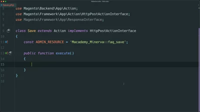 Create an admin form save action with pseudocode
