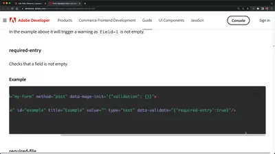 Create admin form validation rules