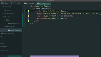 Create a Knockout.js form submission with a submit handler