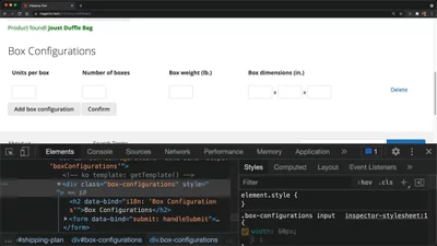 Style a Knockout.js template with CSS
