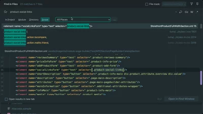Find elements within a layout using inspection