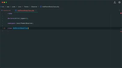 Add the parent class to a custom page layout