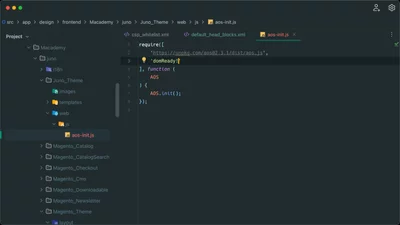 Include an external JavaScript file with RequireJS