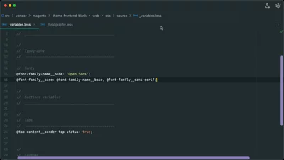 Override a specific theme's LESS file