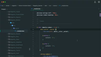 Override a specific module's LESS file